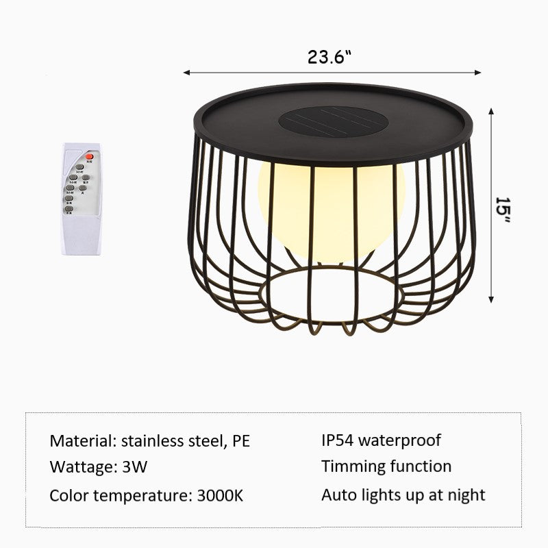 Solar Powered Glow  Garden Table