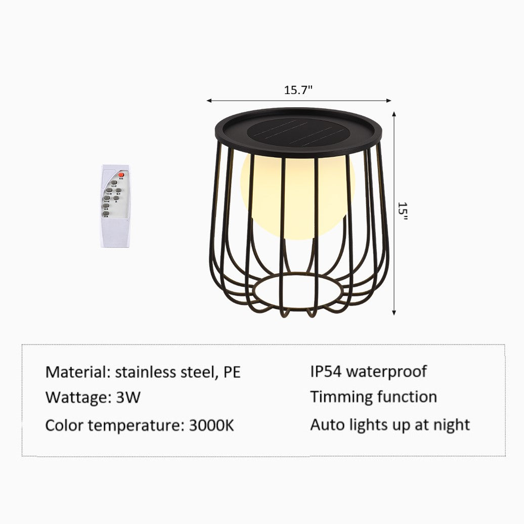 Solar Powered Glow  Garden Table