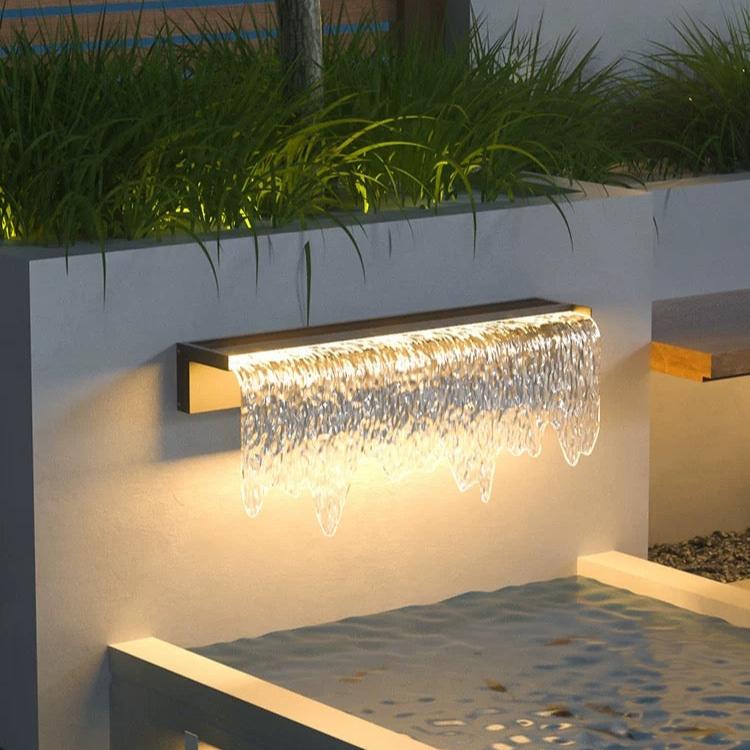 Acrylic Waterfall Outdoor Light